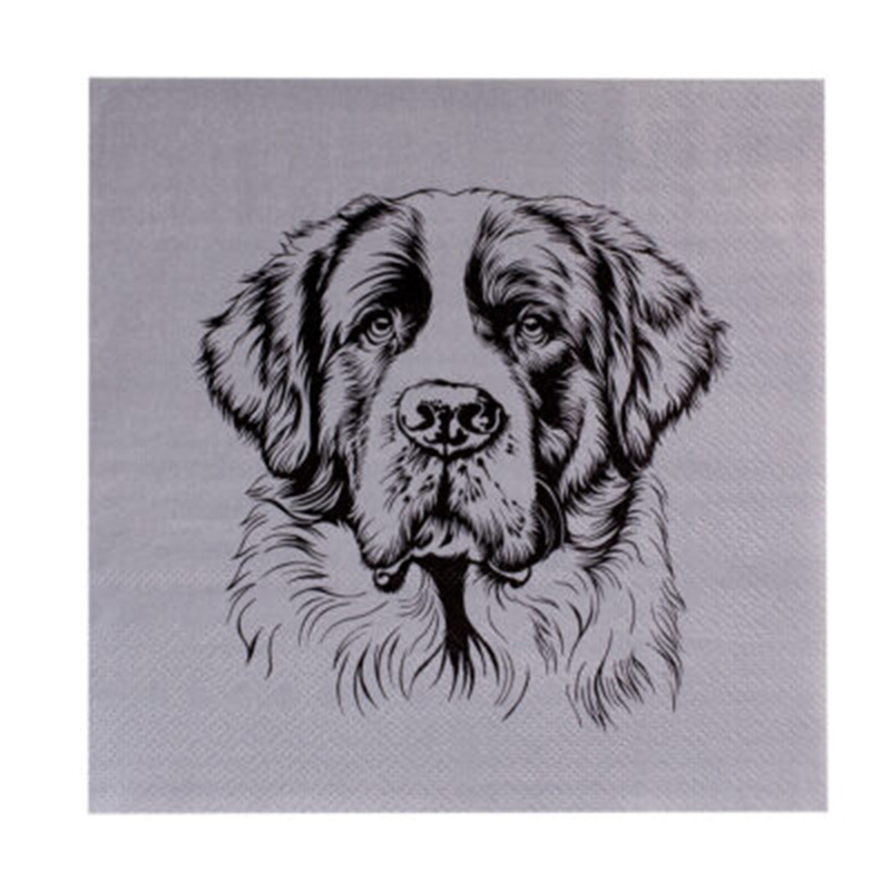 Servietten-Serviette-Bernhardiner-Hund-Zoom-Swiss-1