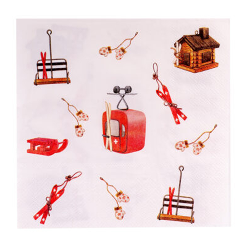 Servietten-Serviette-Winterland-Winter-Ski-Fondue-Raclette-Swiss-1